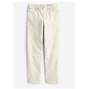 New NWT J. Crew Mid-Rise Classic Straight Jeans Raw Hem Size 32 P